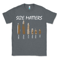 Charcoal Heather size matters Classic Tee - linhVisuals