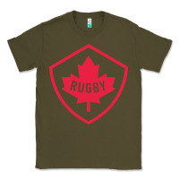Army Green rugby canada Classic Tee - linhVisuals