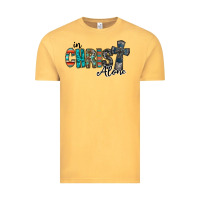 Vintage Mustard in christ alone Vintage Tee - RacoonDesign