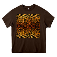 Chocolate Brown tiger seamless pattern Heavy Core Tee - BundleAndBundleShop