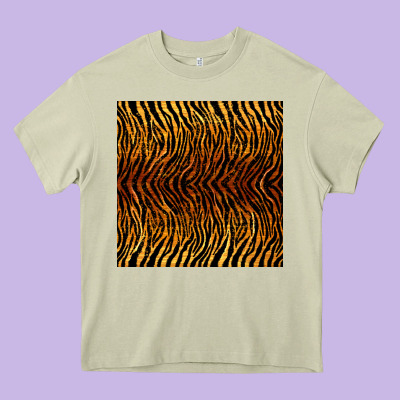 Tiger Seamless Pattern Heavy Core Tee Designed By Bundleandbundleshop