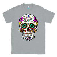 Heather Grey sugar skull Classic Tee - linhVisuals