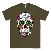 Army Green sugar skull Classic Tee - linhVisuals
