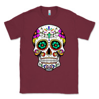 Burgundy sugar skull Classic Tee - linhVisuals