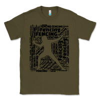 Army Green fencing sport Classic Tee - linhVisuals