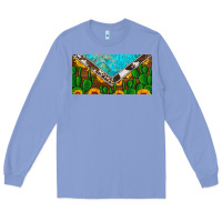 Colony Blue cactus sunflower cowhide and turquoise license plate Long Sleeve Tee - Artiststas