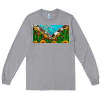 Cactus Sunflower Cowhide And Turquoise License Plate Long Sleeve Tee | Teevron