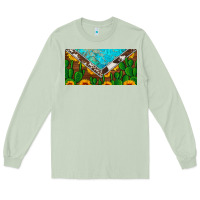 Matcha cactus sunflower cowhide and turquoise license plate Long Sleeve Tee - Artiststas