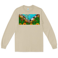 Mushroom cactus sunflower cowhide and turquoise license plate Long Sleeve Tee - Artiststas