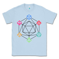 Dusty Blue minimal dnd Classic Tee - linhVisuals