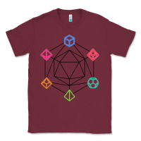 Burgundy minimal dnd Classic Tee - linhVisuals