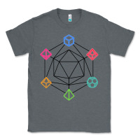 Charcoal Heather minimal dnd Classic Tee - linhVisuals