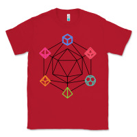 Red minimal dnd Classic Tee - linhVisuals