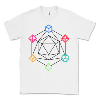 White minimal dnd Classic Tee - linhVisuals