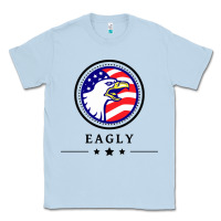 Dusty Blue peacemaker eagly Classic Tee - linhVisuals