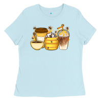 Baby Blue Bee Honey Coffee Cups Ladies Tee - Artiststas