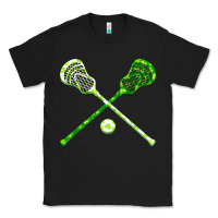 Black funny lacrosse st patricks day boys men shamrock ball t shirt Classic Tee - linhVisuals