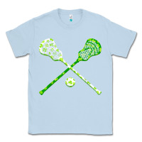 Dusty Blue funny lacrosse st patricks day boys men shamrock ball t shirt Classic Tee - linhVisuals