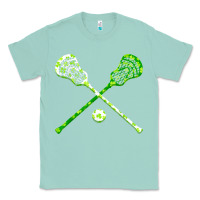 Seafoam funny lacrosse st patricks day boys men shamrock ball t shirt Classic Tee - linhVisuals