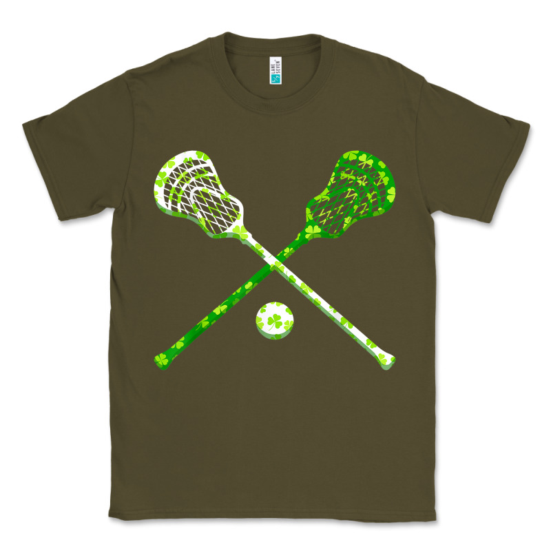 Funny Lacrosse St Patricks Day Boys Men Shamrock Ball T Shirt Classic Tee by linhVisuals | Teevron