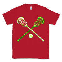 Red funny lacrosse st patricks day boys men shamrock ball t shirt Classic Tee - linhVisuals
