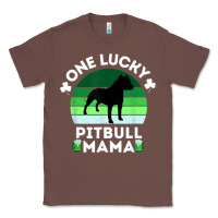Chestnut funny st patrick's day one lucky pitbull mama pitbulldog t shirt Classic Tee - linhVisuals