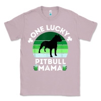 Lilac funny st patrick's day one lucky pitbull mama pitbulldog t shirt Classic Tee - linhVisuals