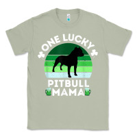 Matcha funny st patrick's day one lucky pitbull mama pitbulldog t shirt Classic Tee - linhVisuals