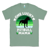 Sage funny st patrick's day one lucky pitbull mama pitbulldog t shirt Classic Tee - linhVisuals