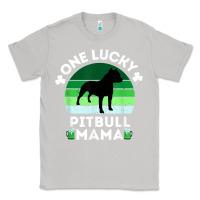 Moon Dust funny st patrick's day one lucky pitbull mama pitbulldog t shirt Classic Tee - linhVisuals