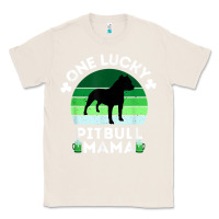 Natural funny st patrick's day one lucky pitbull mama pitbulldog t shirt Classic Tee - linhVisuals