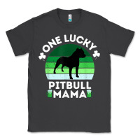 Smoke funny st patrick's day one lucky pitbull mama pitbulldog t shirt Classic Tee - linhVisuals