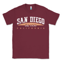 Burgundy san diego california Classic Tee - linhVisuals