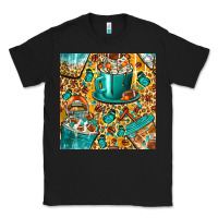 Black american football coffee cups with butterfly and leopard seamless patt Classic Tee - BundleAndBundleShop