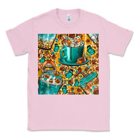 Bubblegum Pink american football coffee cups with butterfly and leopard seamless patt Classic Tee - BundleAndBundleShop