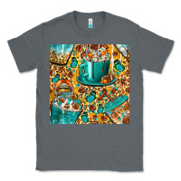 Charcoal Heather american football coffee cups with butterfly and leopard seamless patt Classic Tee - BundleAndBundleShop