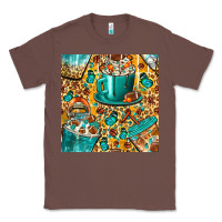 Chestnut american football coffee cups with butterfly and leopard seamless patt Classic Tee - BundleAndBundleShop