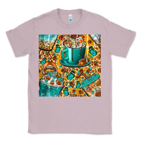 Lilac american football coffee cups with butterfly and leopard seamless patt Classic Tee - BundleAndBundleShop