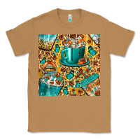 Toasted Coconut american football coffee cups with butterfly and leopard seamless patt Classic Tee - BundleAndBundleShop