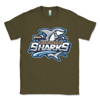 Army Green wilmington sharks Classic Tee - linhVisuals