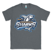 Charcoal Heather wilmington sharks Classic Tee - linhVisuals