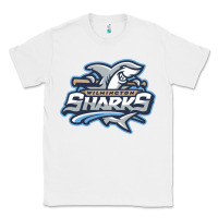 White wilmington sharks Classic Tee - linhVisuals