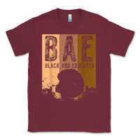 Burgundy black history month bae black and educated melanin women t shirt Classic Tee - linhVisuals