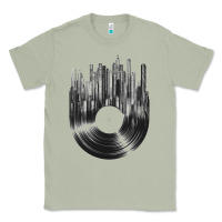 Matcha vinyl record cityscape Classic Tee - linhVisuals