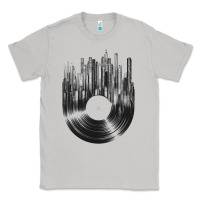 Moon Dust vinyl record cityscape Classic Tee - linhVisuals