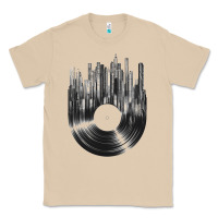 Mushroom vinyl record cityscape Classic Tee - linhVisuals