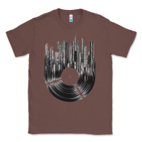 Chestnut vinyl record cityscape Classic Tee - linhVisuals