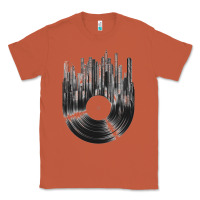 Copper vinyl record cityscape Classic Tee - linhVisuals