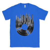 True Royal vinyl record cityscape Classic Tee - linhVisuals