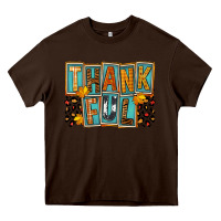 Chocolate Brown thankful Heavy Core Tee - FaDigitalArtStudio